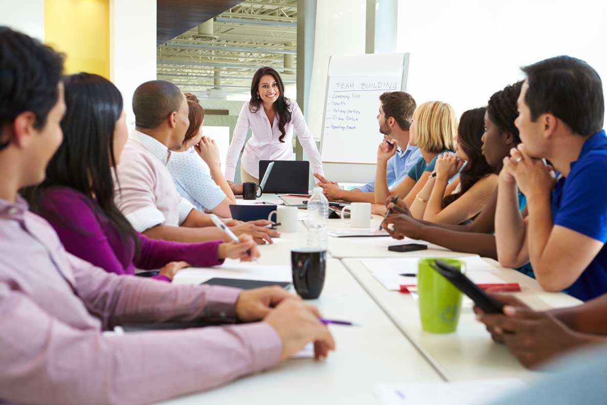 Weekly meeting in companies Think Room